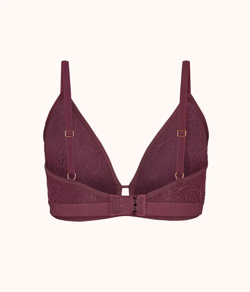 The Palm Lace Busty Bralette: Plum 7 The Palm Lace Busty Bralette: Plum - Image 5