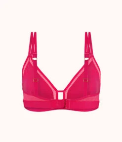 The Smooth Lace Bralette: Magenta 11 The Smooth Lace Bralette: Magenta -KIKIO Underwear Shop 5 product flat back smooth lace bralette magenta