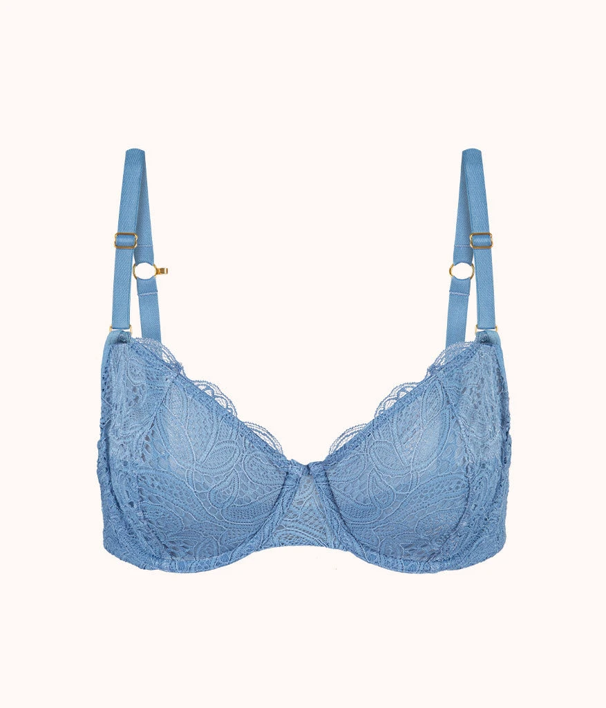 The Unlined Lace Bra: Vintage Indigo - Image 5