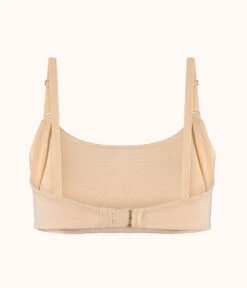 The All-Day Nursing Bralette: Toasted Almond -KIKIO Underwear Shop 6 product flat back all day maternity bralette toasted almond