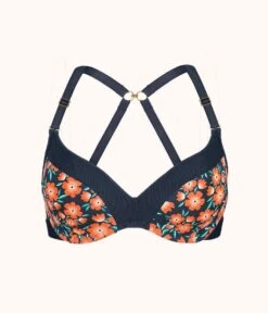 The No-Wire Push-Up - Print: Poppy Floral -KIKIO Underwear Shop 6 product flat front1 no wire push up print poppy floral d6fd55c1 9148 4201 9a25 984c75c890c7