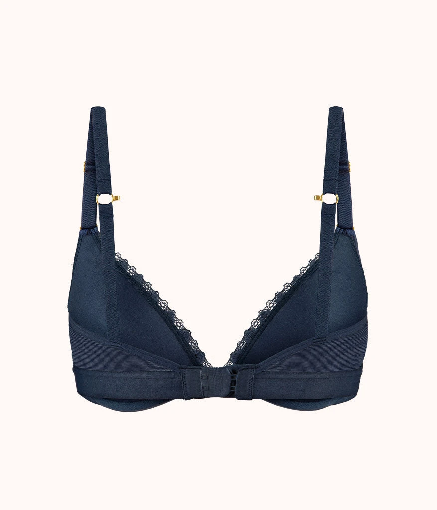 The Crochet Lace Deep V No-Wire Push-Up: Navy 9 The Crochet Lace Deep V No-Wire Push-Up: Navy - Image 7