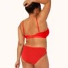 The Palm Lace Bikini: Tomato Red -KIKIO Underwear Shop on model back palm lace bikini tomato 650c6236 adb6 4a30 aa80 fa470276de7c