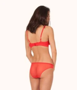 The Straight Up Bralette: Tomato Red -KIKIO Underwear Shop on model back straight up bralette tomato red 3c1338fe b6db 4c42 8938 1fffdd7f585e