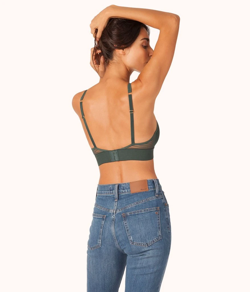 The Stripe Mesh Bralette: Emerald 5 The Stripe Mesh Bralette: Emerald - Image 3
