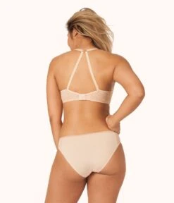 The Unlined Lace Bra: Toasted Almond -KIKIO Underwear Shop on model back1 palm lace unlined bra toasted almond bb993aa5 7c02 4b88 b86d cbfb0318ed7d