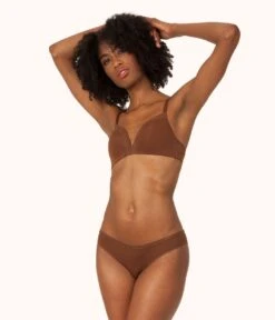 The Mesh Back Bikini: Rich Clay -KIKIO Underwear Shop on model front mesh back bikini rich clay 2b72a18e d521 4ff0 9949 8805ef83c883