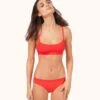 The Straight Up Bralette: Tomato Red -KIKIO Underwear Shop on model front straight up bralette tomato red 76280b8e f38a 44f6 81a9 a769bd2b0ed8