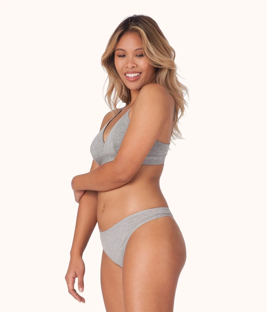The Cotton Thong: Heather Gray 2 The Cotton Thong: Heather Gray