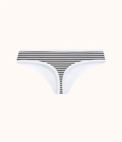 The Cotton Thong: Black/White Mini Stripe 11 The Cotton Thong: Black/White Mini Stripe -KIKIO Underwear Shop product flat back cotton thong stripe 737892e2 d12c 4c52 9aa0 cb7f4a7cad1f