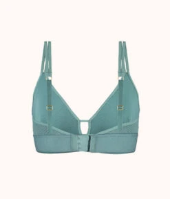 The Deco Mesh Bralette: Harbor Green -KIKIO Underwear Shop product flat back deco mesh bralette harbor green ffc264f8 693e 4282 8ba3 fd0f4c983d5f