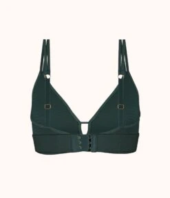 The Stripe Mesh Bralette: Emerald 11 The Stripe Mesh Bralette: Emerald -KIKIO Underwear Shop product flat back stripe mesh bralette green 761a06bb c737 4931 8e41 ba9ed47f72f2