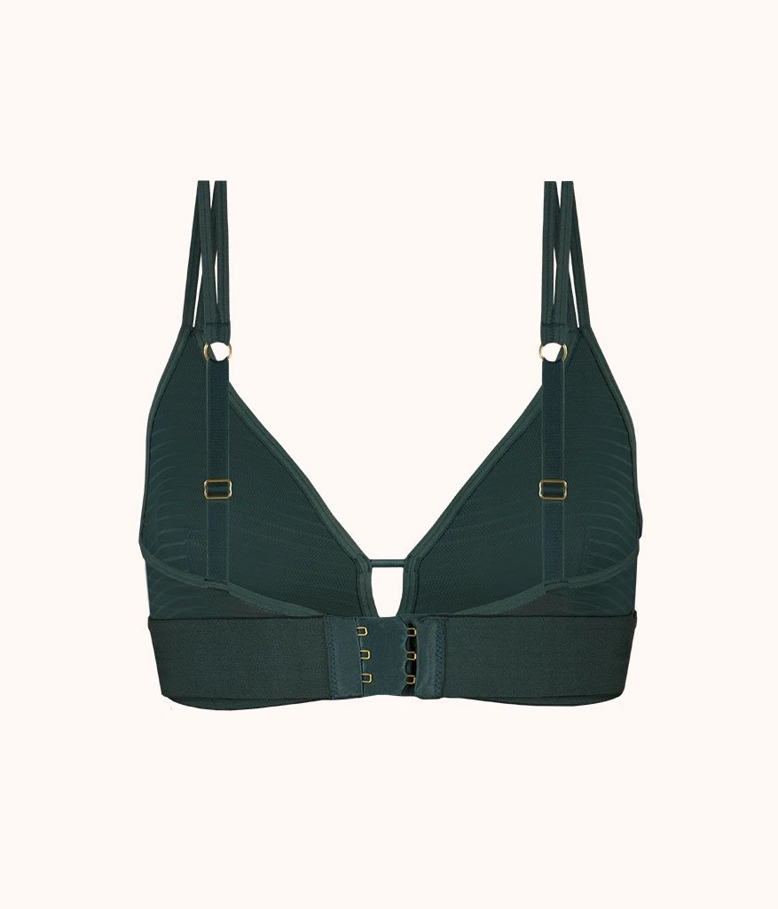 The Stripe Mesh Bralette: Emerald 7 The Stripe Mesh Bralette: Emerald - Image 5