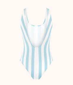 The Tank One Piece - Print: Cabana Stripe -KIKIO Underwear Shop product flat back tank one piece cabana stripe