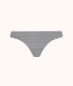 The Cotton Thong: Black/White Mini Stripe 10 The Cotton Thong: Black/White Mini Stripe -KIKIO Underwear Shop product flat front cotton thong stripe 5eb081bd a5e7 4f77 be47 f522e6753b3a