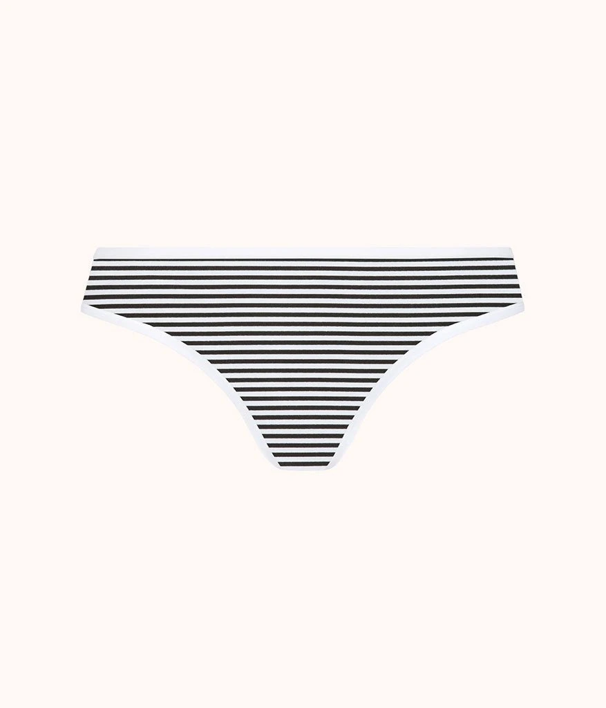 The Cotton Thong: Black/White Mini Stripe 6 The Cotton Thong: Black/White Mini Stripe - Image 4
