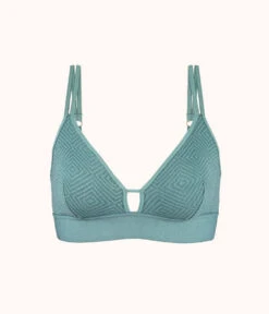The Deco Mesh Bralette: Harbor Green -KIKIO Underwear Shop product flat front deco mesh bralette harbor green d9579561 950b 4b5c b801 64763661fa7d