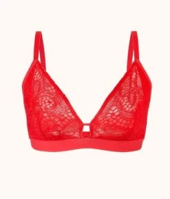 The Palm Lace Busty Bralette: Tomato Red 9 The Palm Lace Busty Bralette: Tomato Red -KIKIO Underwear Shop product flat front palm lace busty bralette tomato red d7f532ce fbbc 4ac7 9831 cbec02e559e9
