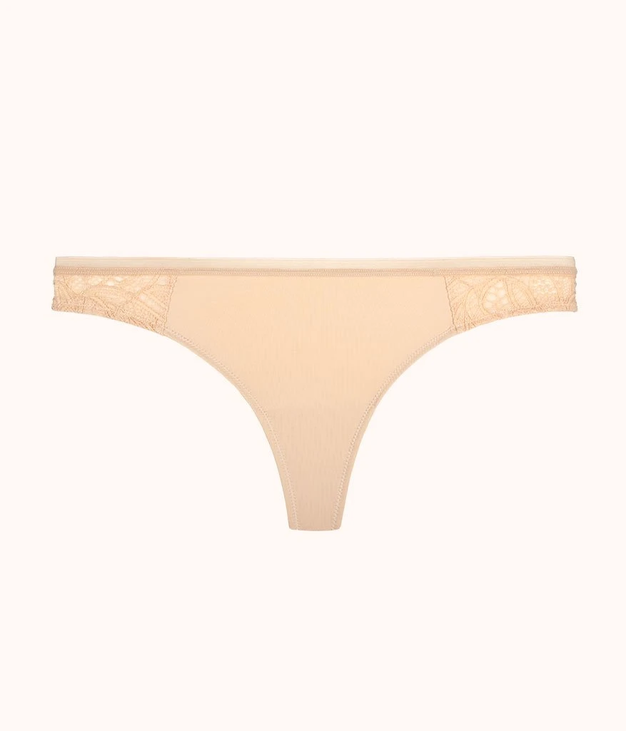 The Palm Lace Thong: Toasted Almond 6 The Palm Lace Thong: Toasted Almond - Image 4