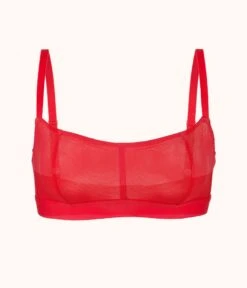 The Straight Up Bralette: Tomato Red -KIKIO Underwear Shop product flat front straight up bralette tomato red 81aa86b8 719b 4657 8f2a 160169aa83ba