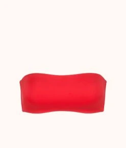 The Bandeau: Tomato Red -KIKIO Underwear Shop product flat front the bandeau top red 75a5b9d5 5b6c 4be0 868b 75855210820b