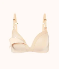 The No-Wire Nursing Bra: Toasted Almond -KIKIO Underwear Shop product flat front1 no wire maternity toasted almond 64078d20 fc27 44ea 938d c2a6657f532d